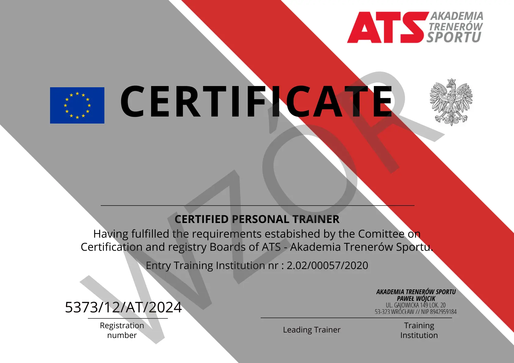 Kurs trenera personalnego Radom ATS-SPORT